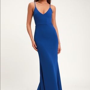 Royal blue maxi dress